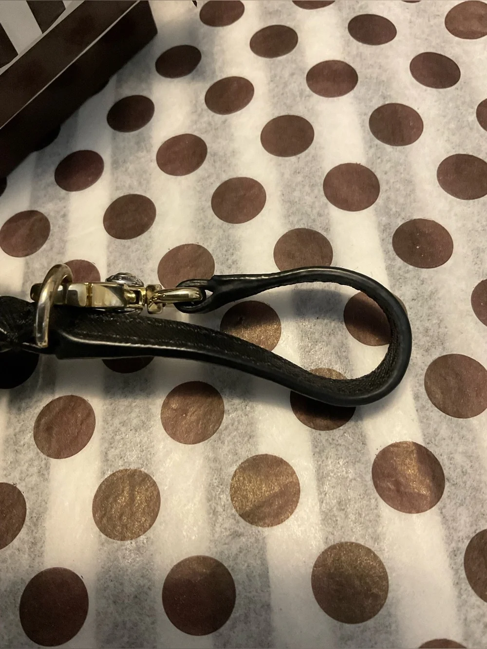 Henri Bendel Black Saffiano Leather Dog Waste Bag Holder